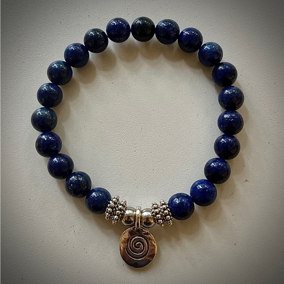 Hand Crafted Jewelry - Dark Blue Lapis Handcrafted Bead Bracelet